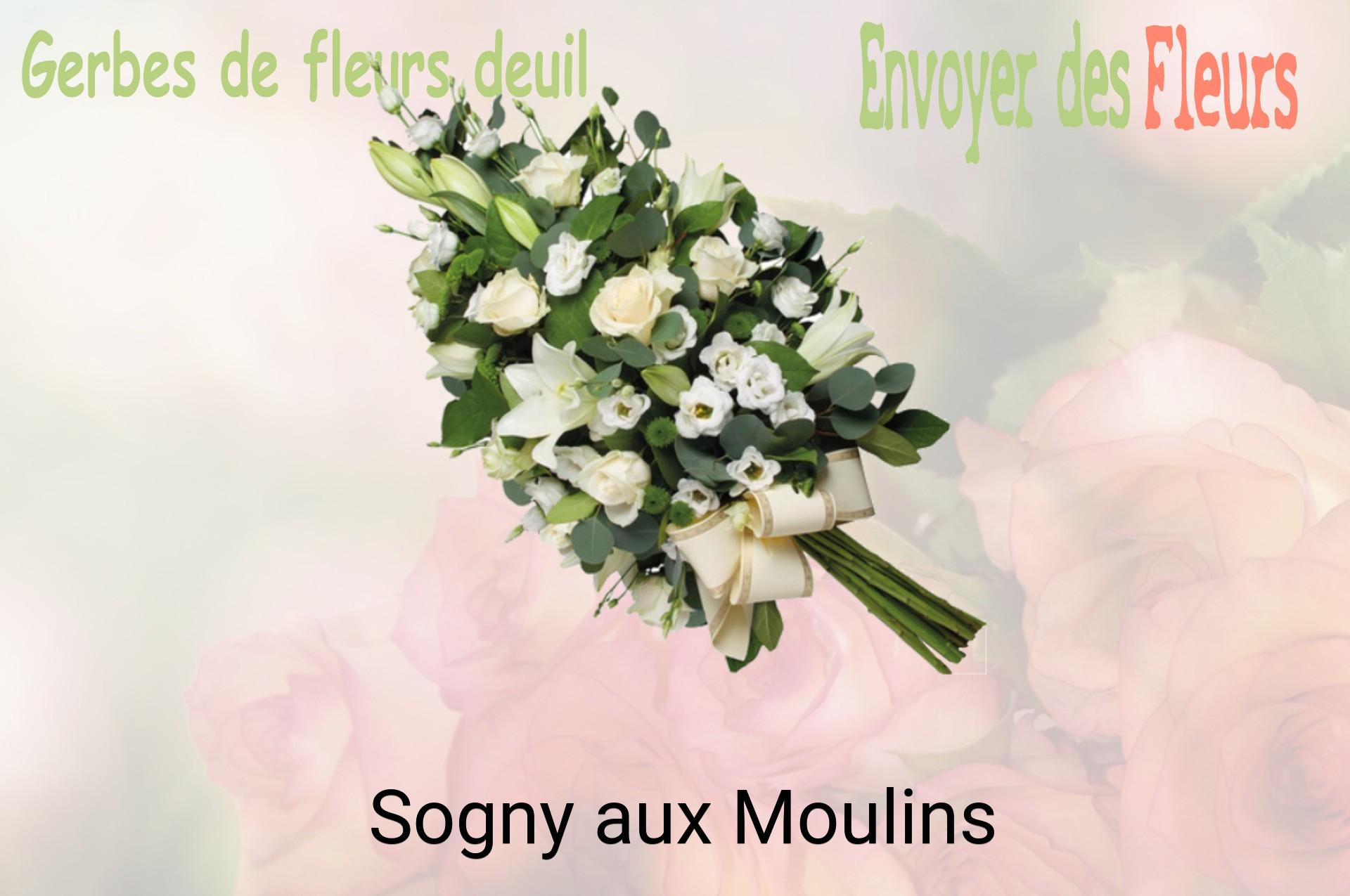 Gerbe de fleurs de deuil livrée à Sogny-aux-Moulins